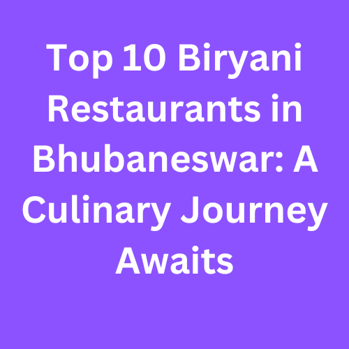 Top 10 Biryani Restaurants in Bhubaneswar: A Culinary Journey Awaits